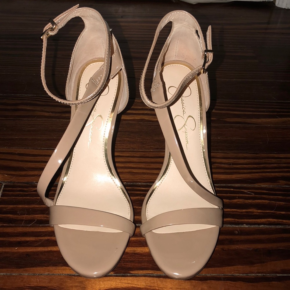 Jessica Simpson Asymmetrical Strap Heels